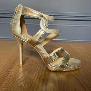 Jimmy Choo Gold Platform Sandal
